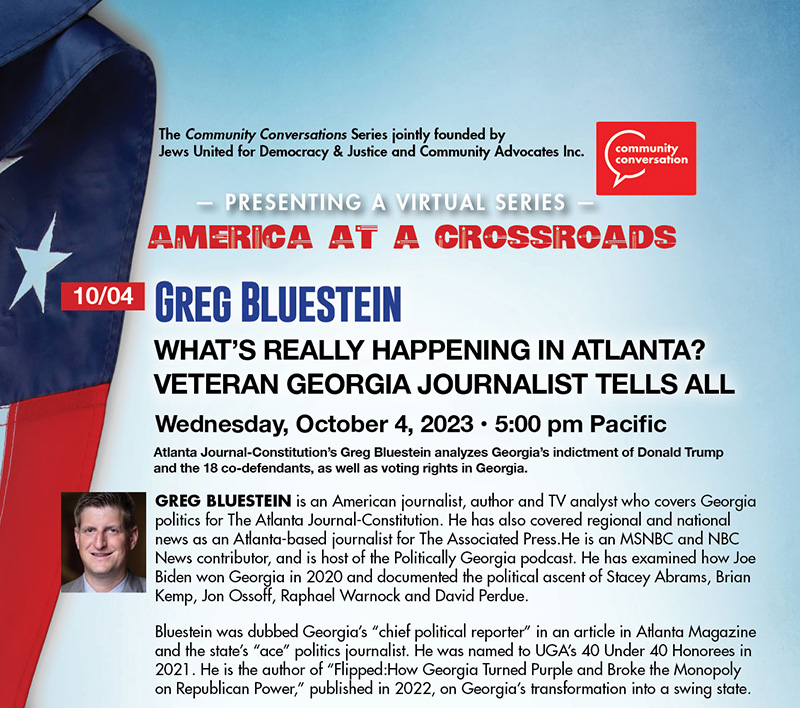 October 4: Greg Bluestein – What’s Really Happening in Atlanta?