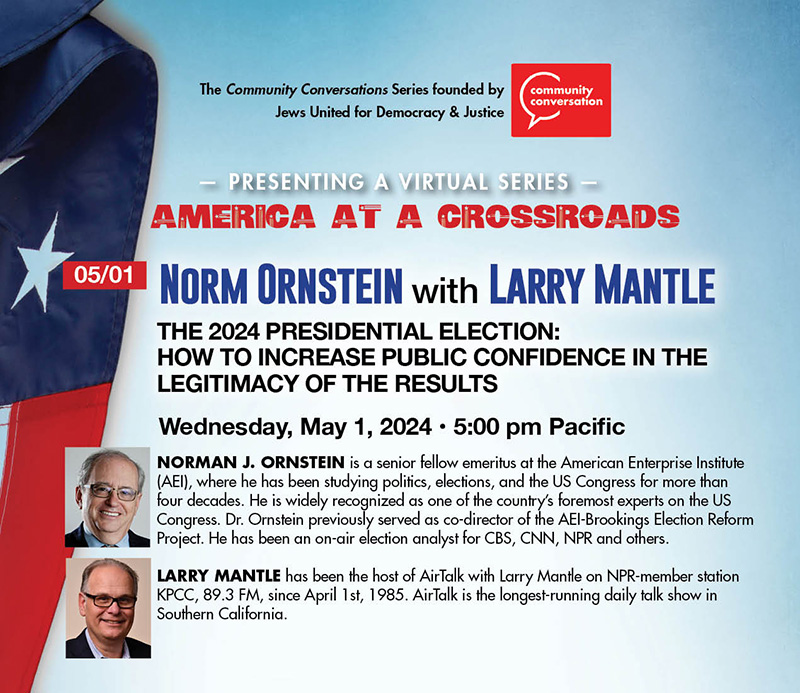 May 1: Norm Ornstein with Larry Mantle