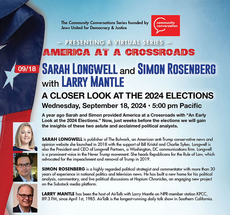 Union Support and Economic Outlook in the 2024 Presidential Race with Sarah Longwell, Simon Rosenberg, and Larry Mantle