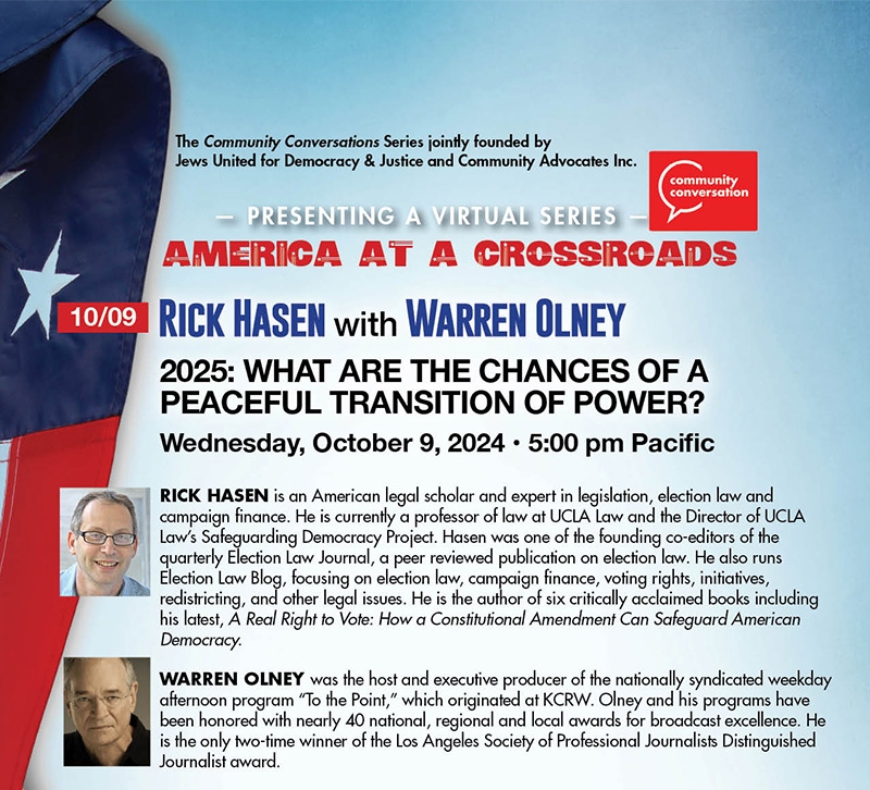 The State of American Democracy – Risks and Reforms for 2024 with Rick Hasen and Warren Olney