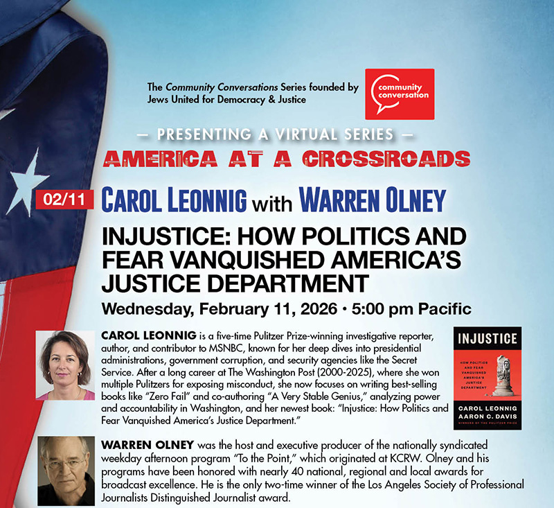 February 11 – Carol Leonnig with Warren Olney